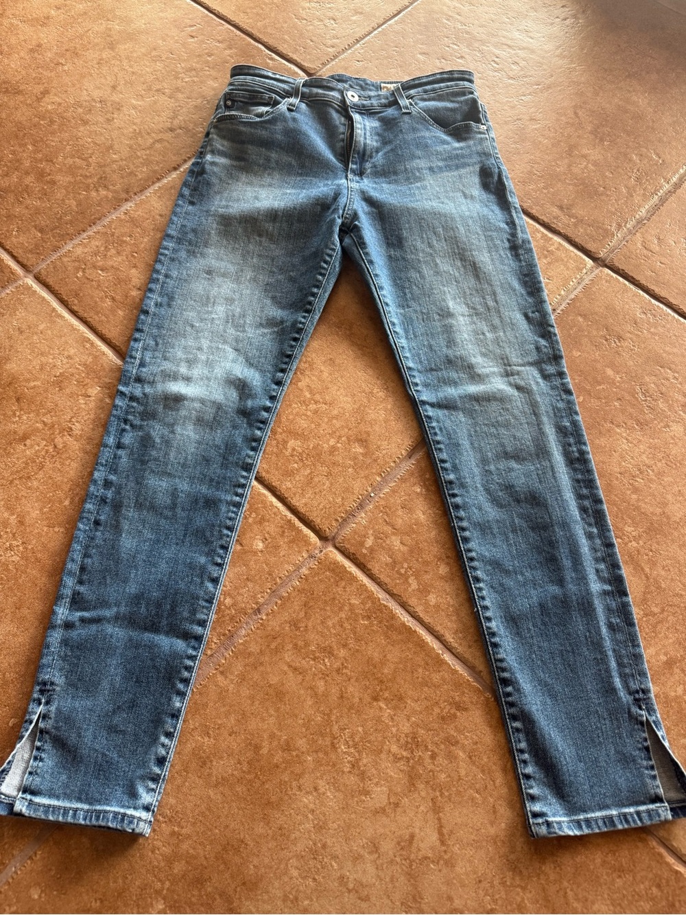 AG Jeans x Anthropologie Skinny Ankle Slit Jeans
